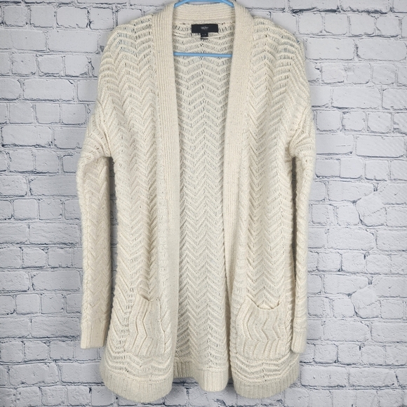 Mossimo Size XL Cream Cardigan Sweater - Picture 3 of 5